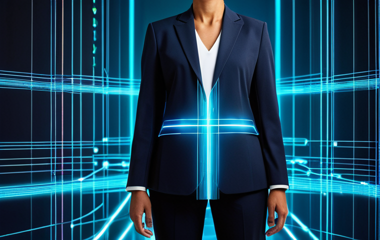 A professional woman, fully clothed in a modest business suit, stands confidently amidst a vibrant, interconnected digital landscape. Abstract data streams flow between glowing holographic representations of various digital platforms like shopping apps, streaming services, and fitness trackers, all converging around her, symbolizing cross-domain knowledge transfer and the discovery of hidden user needs. Perfect anatomy, correct proportions, natural pose, well-formed hands, proper finger count, natural body proportions. High-tech, futuristic, professional photography, soft studio lighting, ultra-detailed, safe for work, appropriate content, family-friendly.