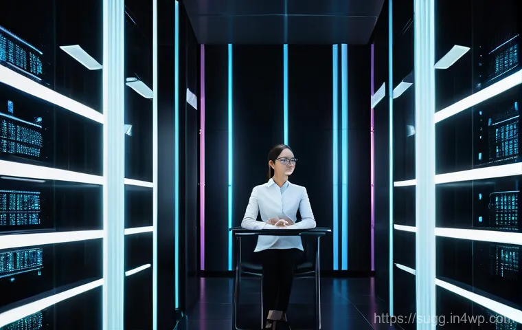 AI 추천 시스템을 위한 데이터 전처리 기법 - **Prompt:** A dynamic scene inside a high-tech AI lab, focusing on a data scientist performing "feat...