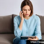 Home 22 추천 시스템의 데이터 적정성 분석 - **Prompt:** A young woman, dressed in stylish casual wear, sits on a comfortable sofa in a bright, m...